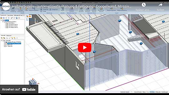 Halbfertigteile - automatisierte Planung & Fertigung - Doppelwand, Massivwand, Isowand, Elementdecke