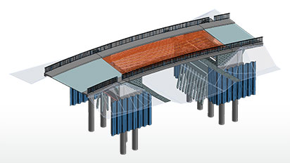 CAD-Modell Brückenplanung